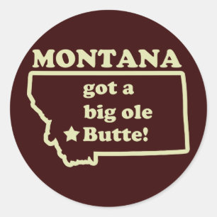 Sticker Rond Le Montana a passé une grande vieille (vieille)