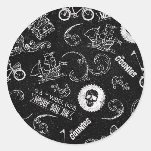 Sticker Rond Le Motif des icônes de Goonies