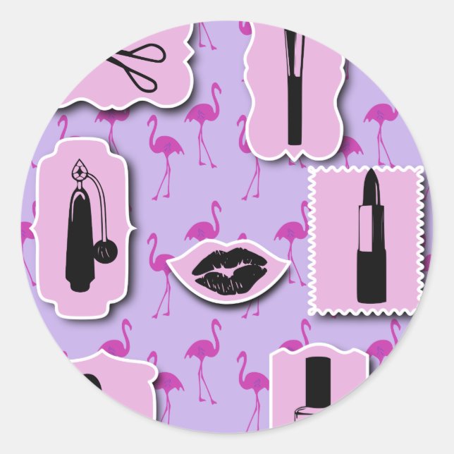 Sticker Rond Le Motif du logo cosmétique (Devant)