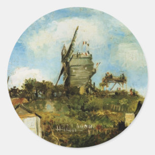 Sticker Rond Le Moulin de la Galette par Vincent van Gogh