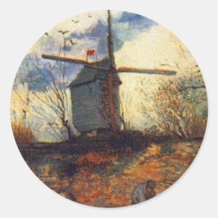 Sticker Rond Le Moulin de la Galette Van Gogh