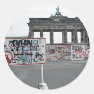 Sticker Rond Le mur de Berlin