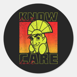 Sticker Rond Le nouvel habit de l'empereur Kuzco s'en fiche