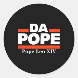 Sticker Rond Le pape de Chicago Leo Xiv Le cardinal Robert Prev