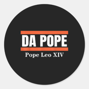 Sticker Rond Le pape de Chicago Leo Xiv Le cardinal Robert Prev