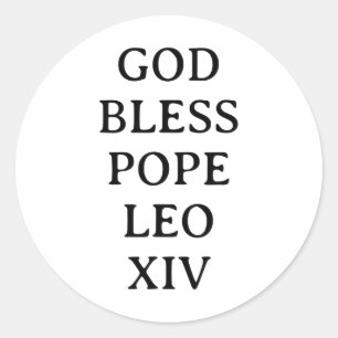 Sticker Rond Le Pape Leo Xiv 3