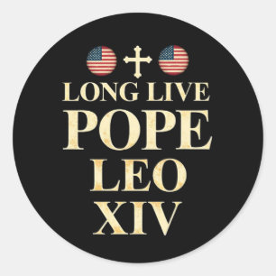 Sticker Rond Le Pape Léon XIV - Une nouvelle ère de foi et de l