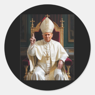 Sticker Rond Le Pape Trump Drôle Le Président Trump Veut Être L