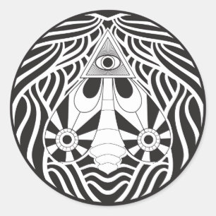 Sticker Rond Le papillon de nuit