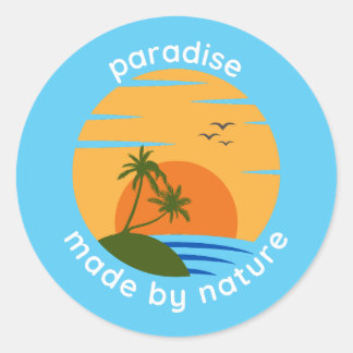 Sticker Rond Le paradis fait par la nature