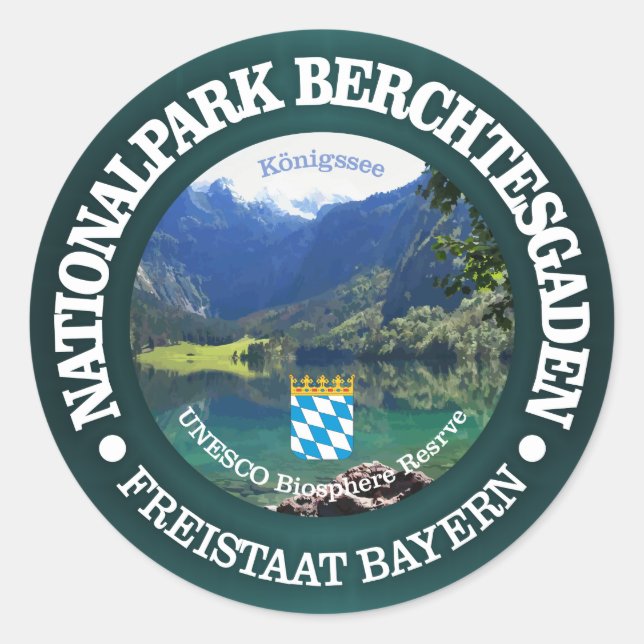 Sticker Rond Le Parc national de Berchtesgaden (Devant)