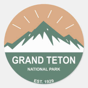 Sticker Rond Le Parc national de Grand Teton