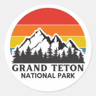 Sticker Rond Le Parc national de Grand Teton