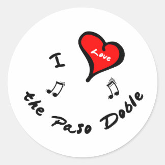 Sticker Rond le Paso Doble Objets - J'Coeur le Paso Doble