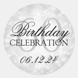 Sticker Rond Le pays des merveilles argenté d'hiver de