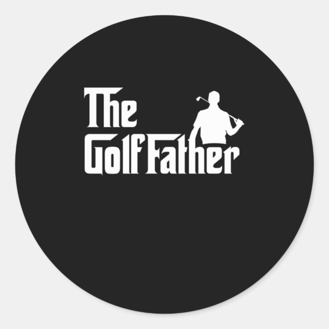 Sticker Rond Le Père de Golfather Golf Golf Golfing cadeau Golf (Devant)