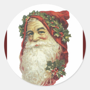 Sticker Rond Le père noël victorien