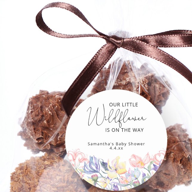 Sticker Rond Le petit fleur sauvage est en route (Créateur téléchargé)