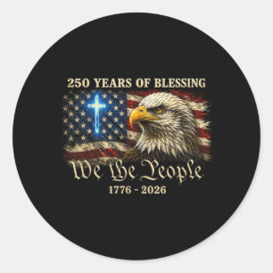 Sticker Rond Le Peuple 250 Ans Usa Aigle Pour Hommes Femmes 4èm