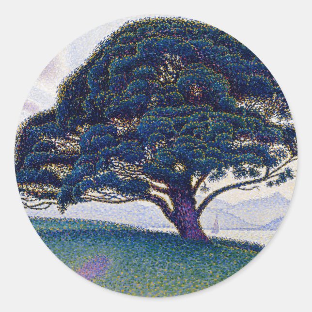 Sticker Rond Le pin Bonaventure - Paul Signac (Devant)