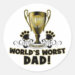 Sticker Rond Le pire papa du monde