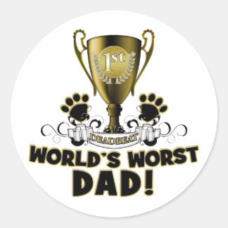 Sticker Rond Le pire papa du monde