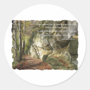 Sticker Rond Le plan de Dieu à prospérer vous 29:11 de Jéré