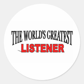 Sticker Rond Le plus grand auditeur du monde