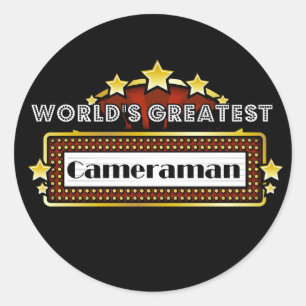 Sticker Rond Le plus grand Cameraman du monde