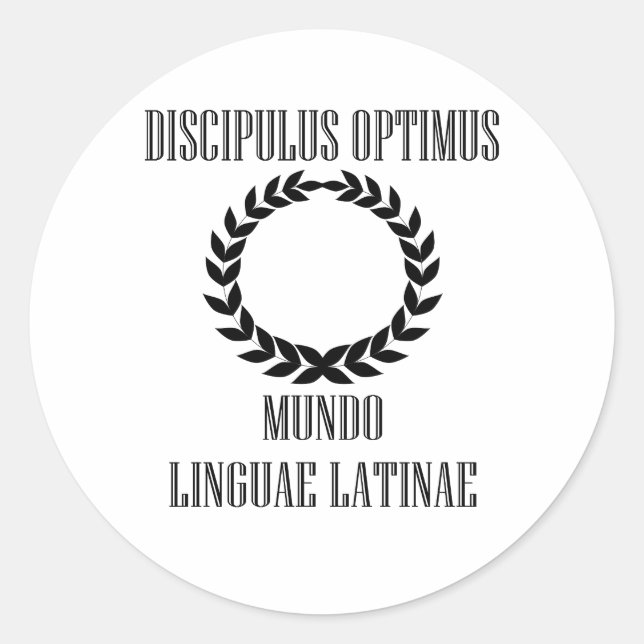 Sticker Rond Le plus grand étudiant latin du monde (masculin) (Devant)