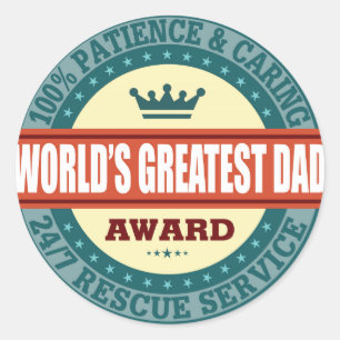 Sticker Rond Le plus grand papa du monde