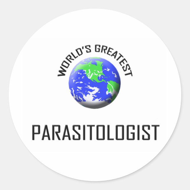Sticker Rond Le plus grand parasitologue du monde (Devant)