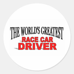 Sticker Rond Le plus grand pilote de voiture de course du monde