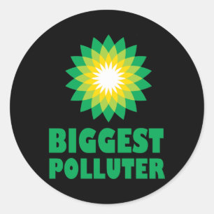Sticker Rond Le plus grand pollueur de BP