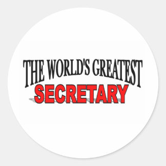 Sticker Rond Le plus grand secrétaire du monde