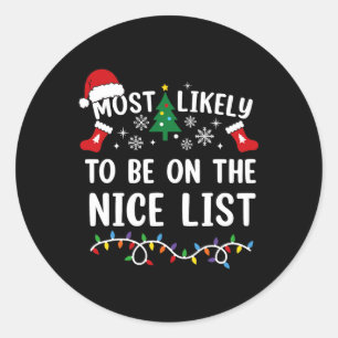 Sticker Rond Le Plus Probable D'Être Sur La Liste De Nice Corre