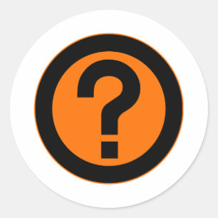Sticker Rond Le point d'interrogation demandent la ponctuation