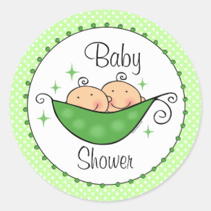 Sticker Rond Le pois dans ma cosse jumelle la coutume