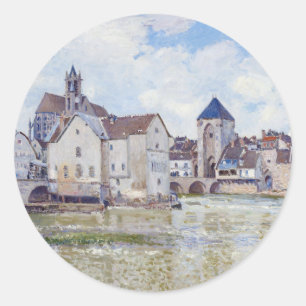 Sticker Rond Le Pont de Moret, Alfred Sisley