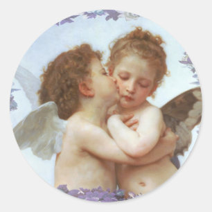Sticker Rond LE PREMIER KISS, C.1873 William Bourgeau