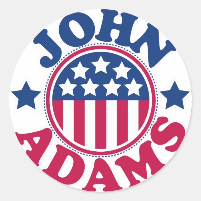 Sticker Rond Le président américain John Adams (Devant)