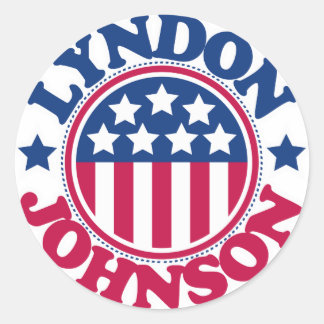Sticker Rond Le président américain Lyndon Johnson