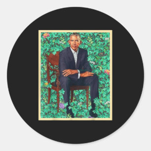 Sticker Rond Le président Barack Obama 2028 Portrait Patriotiqu