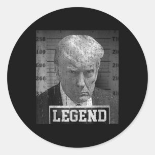 Sticker Rond Le président Donald Trump Mugshot 2024 pas coupabl