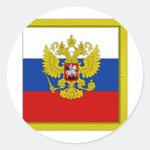 Sticker Rond Le Président Flag de Fédération de Russie
