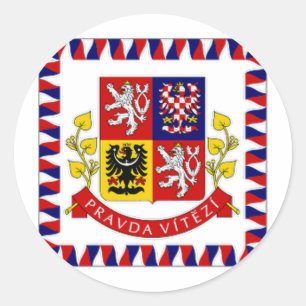 Sticker Rond Le Président Flag de République Tchèque