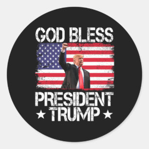 Sticker Rond Le président Trump 2024, sous l'égide de l'Organis