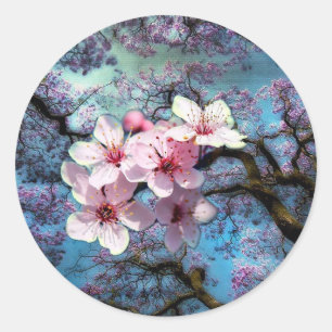 Sticker Rond Le printemps est arrivé