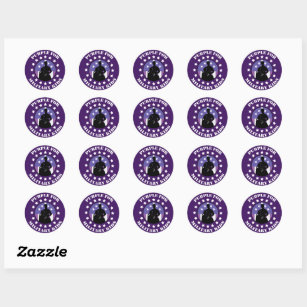Sticker Rond Le Purple Fier Pour Les Militaires (arrière - plan