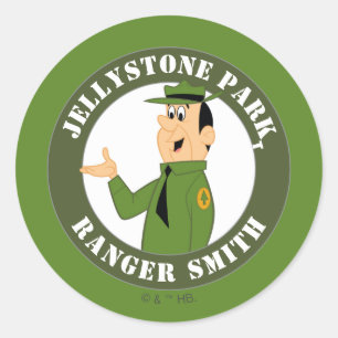 Sticker Rond Le Ranger Smith Portrait de Jellystone